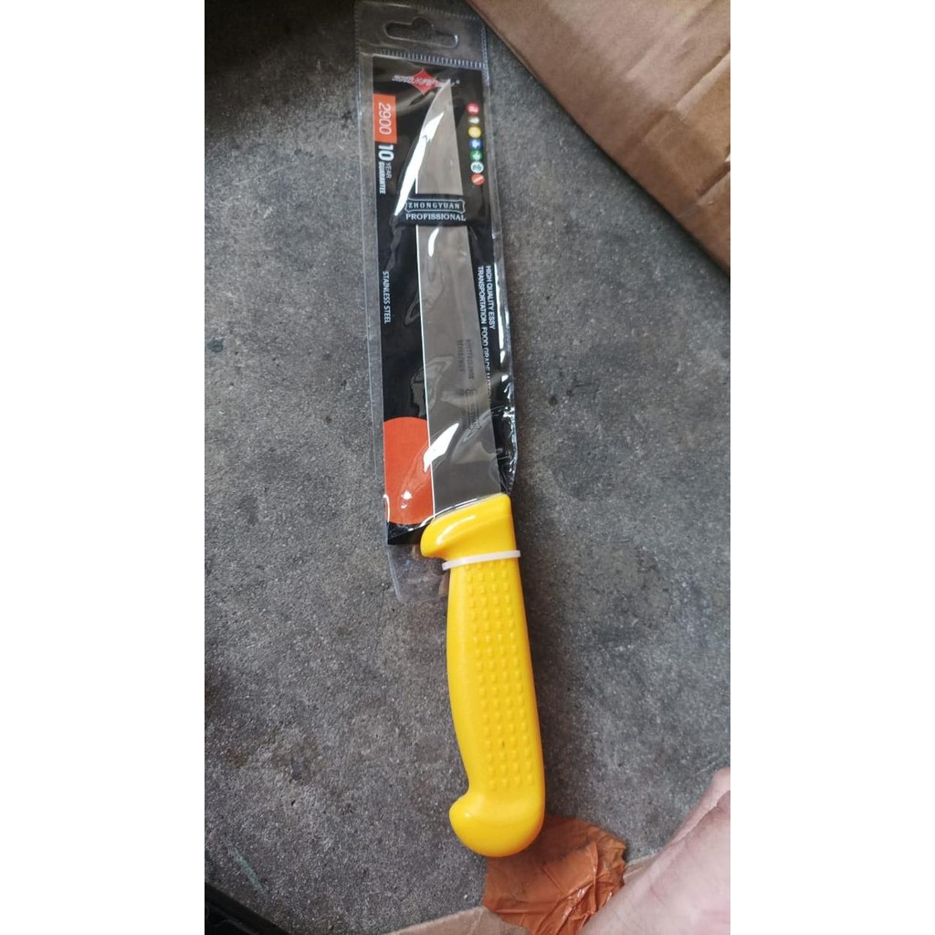 Pisau Carbon Stainless steel slice/fillet zhong yuan 4a-08
