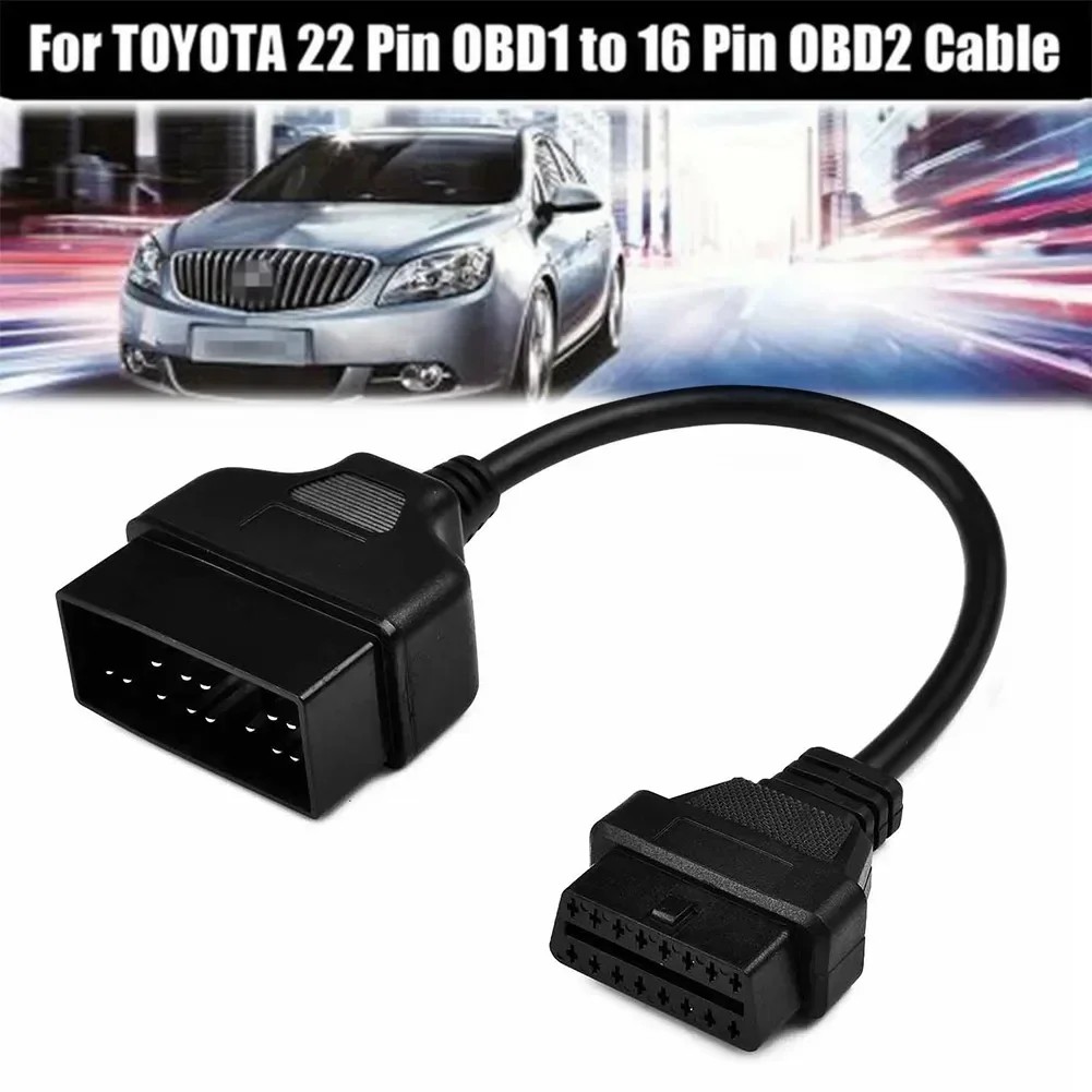 22-Pin Obd1 16-Pin Obd2 For Toyota Diagnostic Scanner Tools Connector Adapter