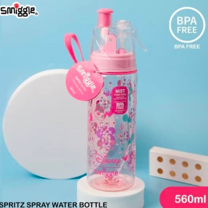 SMIGGLE BOTOL MINUM ANAK SPRITZ SPRAY BOTTLE MINNIE 560 ML/KADO