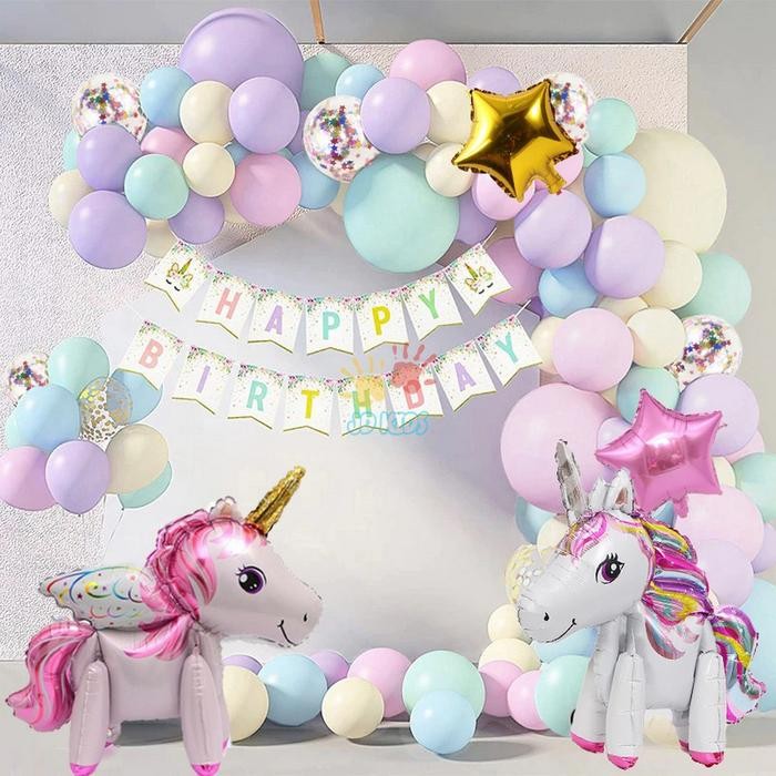 PAKET DEKORASI ULANG TAHUN ANAK TEMA UNICORN
