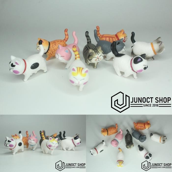 Miniature Kucing Warna Cerah Dekorasi Kue Asesoris Akuarium Boneka 16