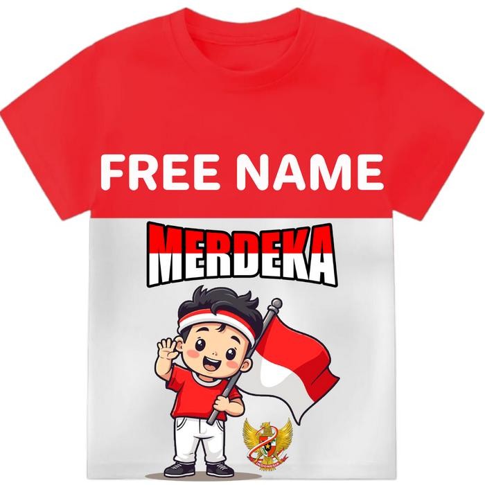 (Allthebest) BAJU ANAK ANAK MERAH PUTIH 17 AGUSTUS