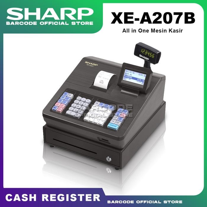 Cash Register Sharp Xe-A207B - Mesin Kasir Sharp 207 Hitam