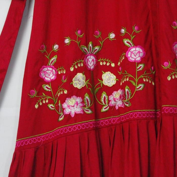 (Allthebest) Gamis wanita Rosalinda katun rayon twill premium bordir tasik