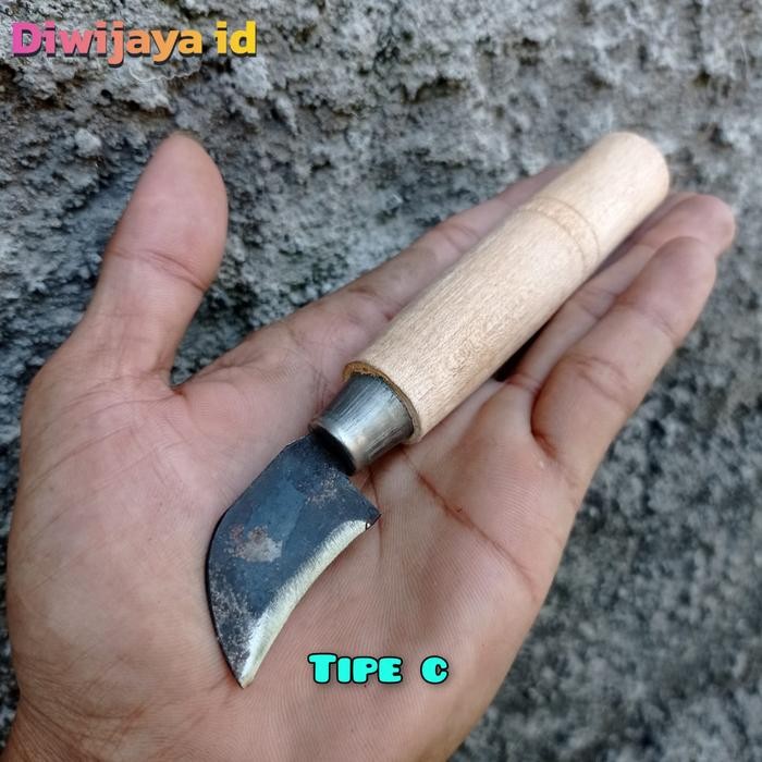 TIPE C Pisau Stek Okulasi Tanaman Bonsai Super Tajam - Pisau Serut Bambu Layang Layang - Pisau Baja