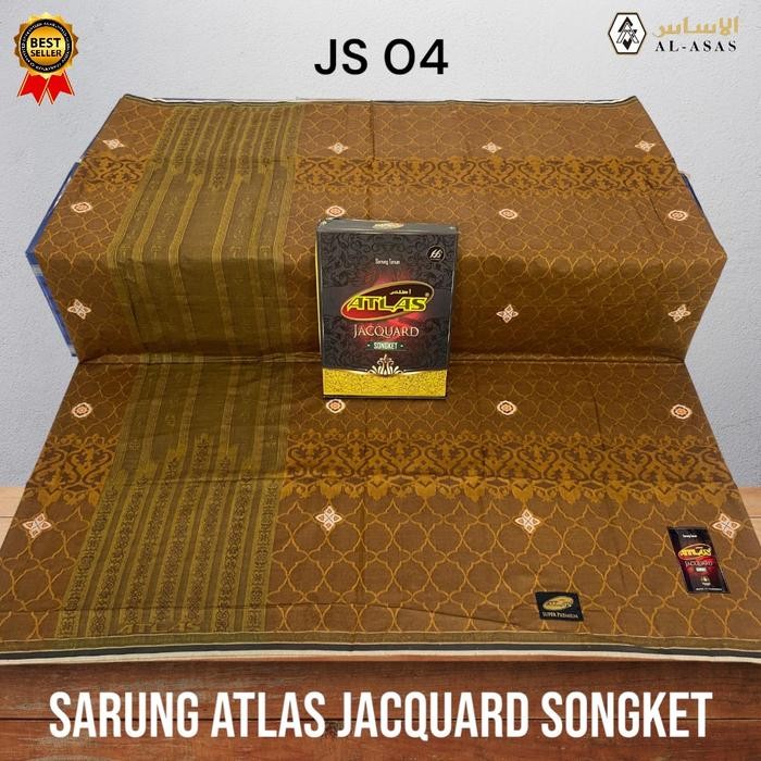 (Allthebest) AL ASAS Sarung ATLAS JAQUARD SONGKET GOLD