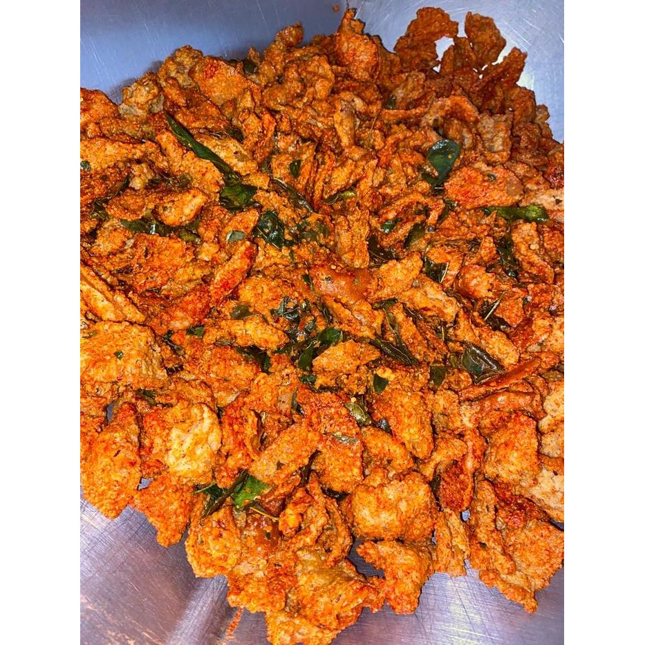 

Keripik Kulit ayam Krispi Pedas Jeruk 1kg Cemilan Food