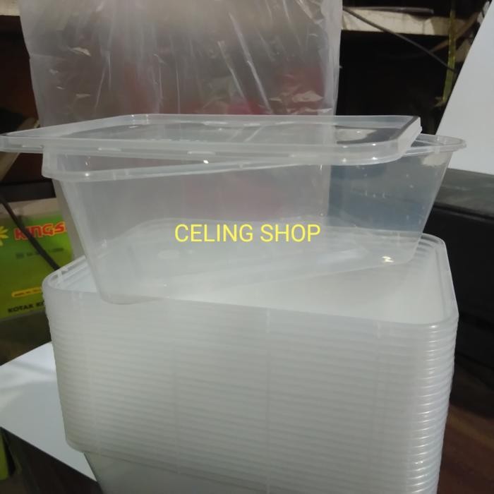 THINWALL KOTAK BOX WADAH BENING NASI PLASTIK PP 750ml per 25pc