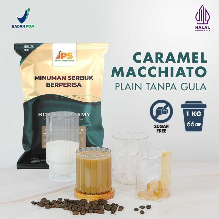 

Bubuk Minuman Caramel Machiato Plain Powder JPS Tanpa Gula