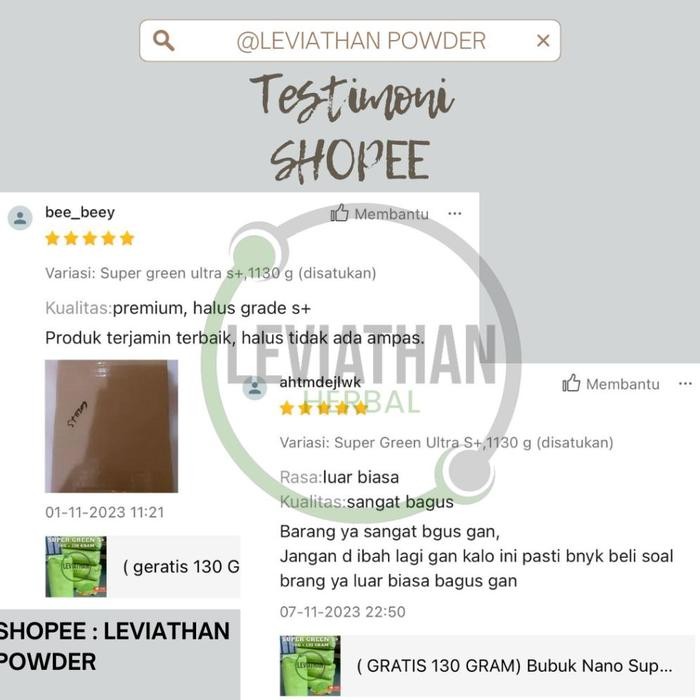 

LEZAT KRTM sebuk Ijo Khas Leviathan Powder 1kg Original