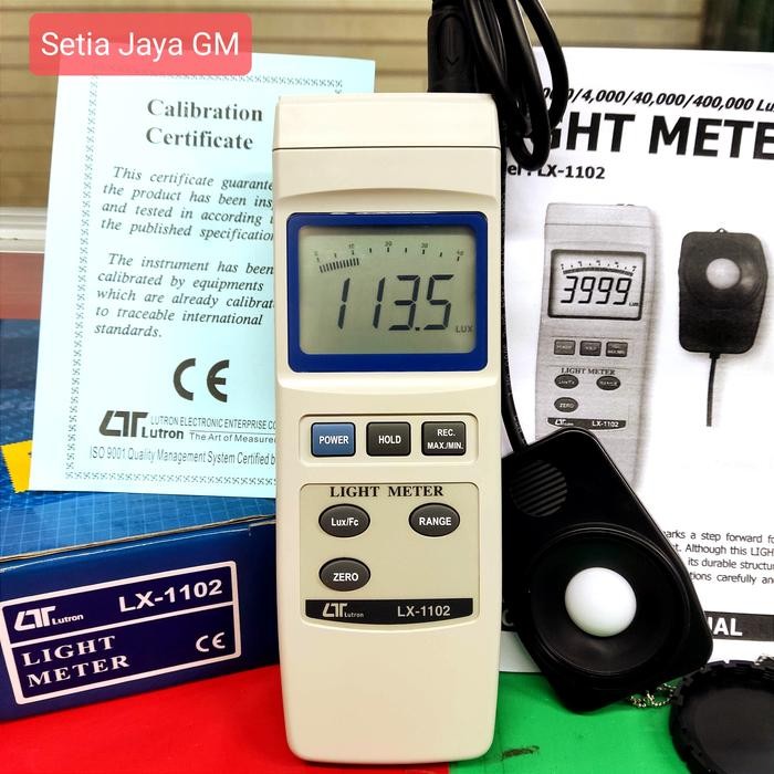 

Lutron LX-1102 Lux Meter - alat ukur intensitas cahaya sd 400.000 Lux