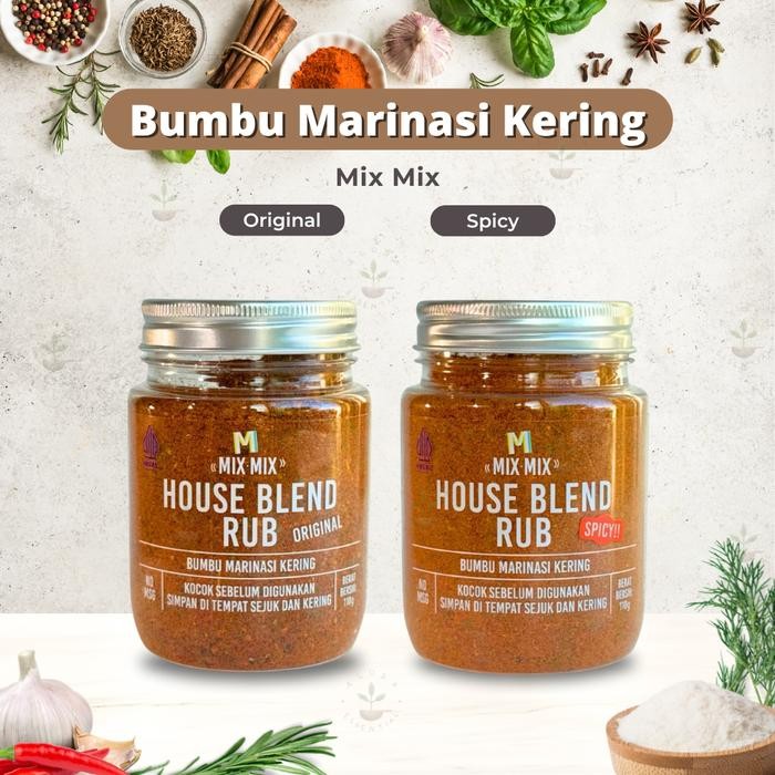 

ASLI Mixmix House Blend Rub Bumbu Marinasi Serba Guna Rendah Lemak Spices Cajun Seasoning BBQ Grill