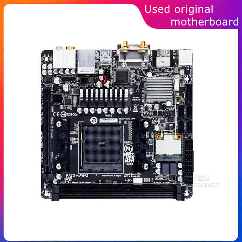 MINI ITX For AMD A88X GA-F2A88XN-WIFI F2A88XN-WIFI Used FM2+ FM2 Computer USB3.0 SATA3 Motherboard F