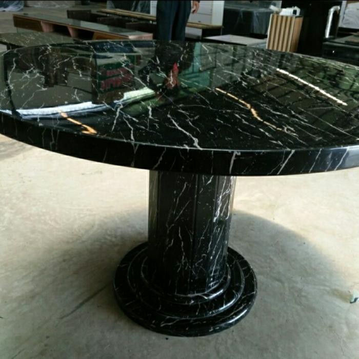 Meja Makan Marmer Bundar