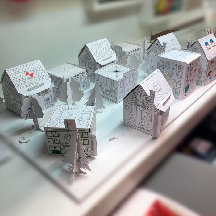 

Kreasi kertas lipat template rumah kota karton isi 10pc WMO IK5352 MAL