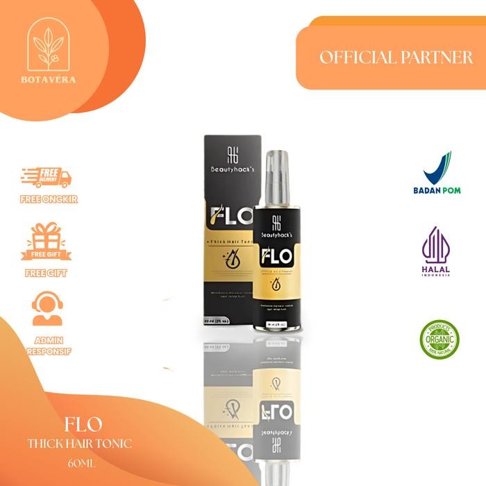 FLO HAIR TONIC (FREE GIFT) Penumbuh Rambut Kebotakan Dini 60ML / Penumbuh Rambut Botak M Cepat /