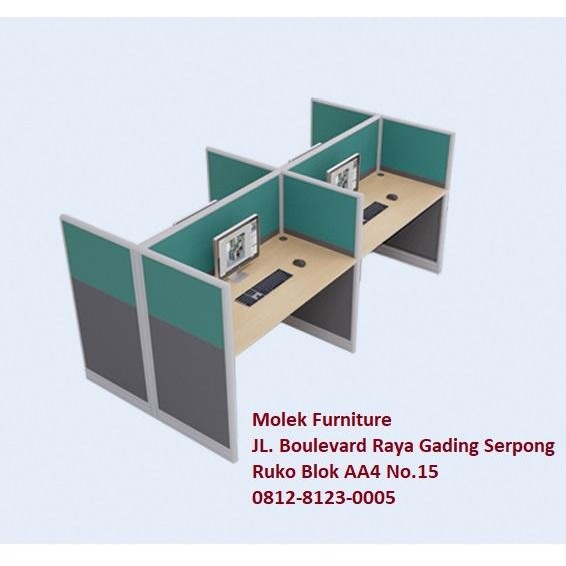 Meja Kantor 4 Orang Workstation Indai Torare 4F Molek Furniture