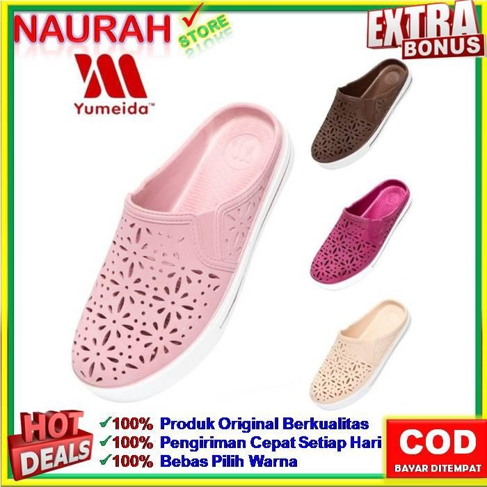 BEST SELLER Sendal Slop Wanita Yumeida LD 8031 Sandal Slip On Shoes Wanita Original Jelly Rubber