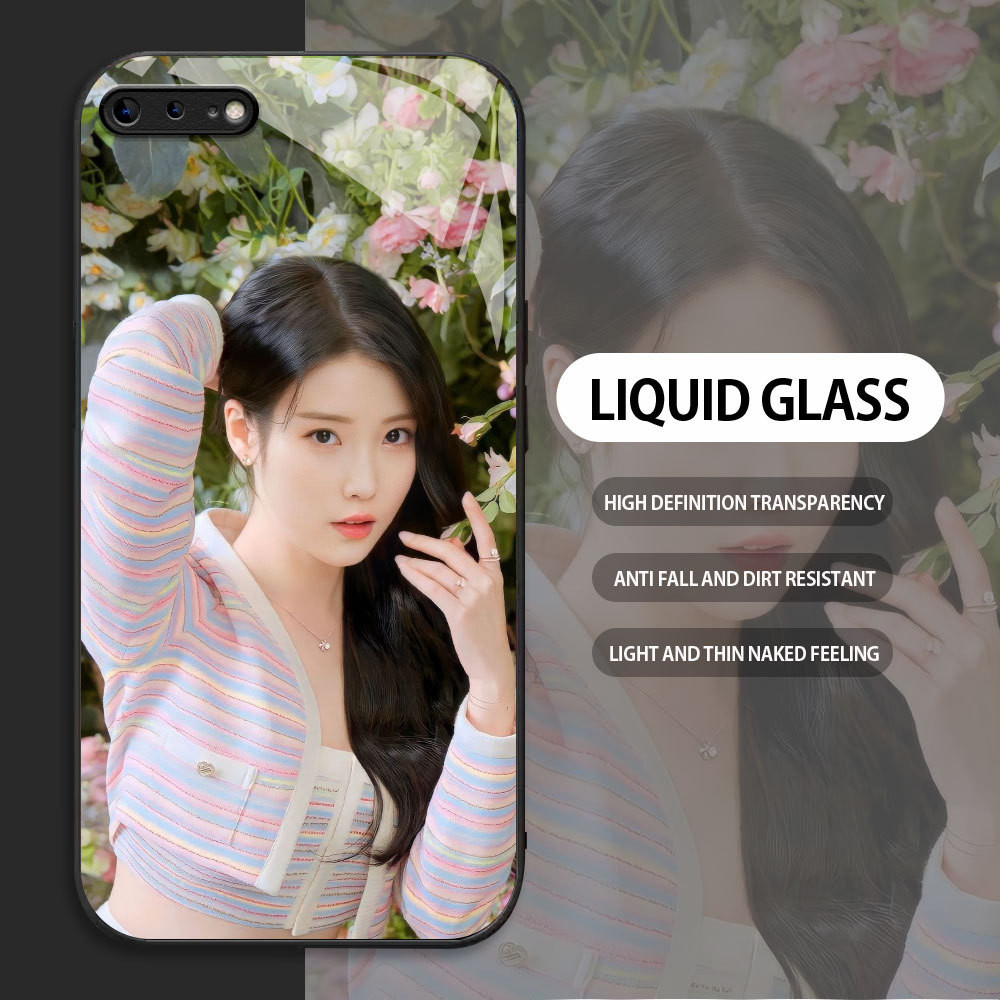 Tempered Glass case For Apple iPhone 6 6S 7 8 Plus SE2020 se2022 Korea IU Lee Ji Eun Casing HP Custo