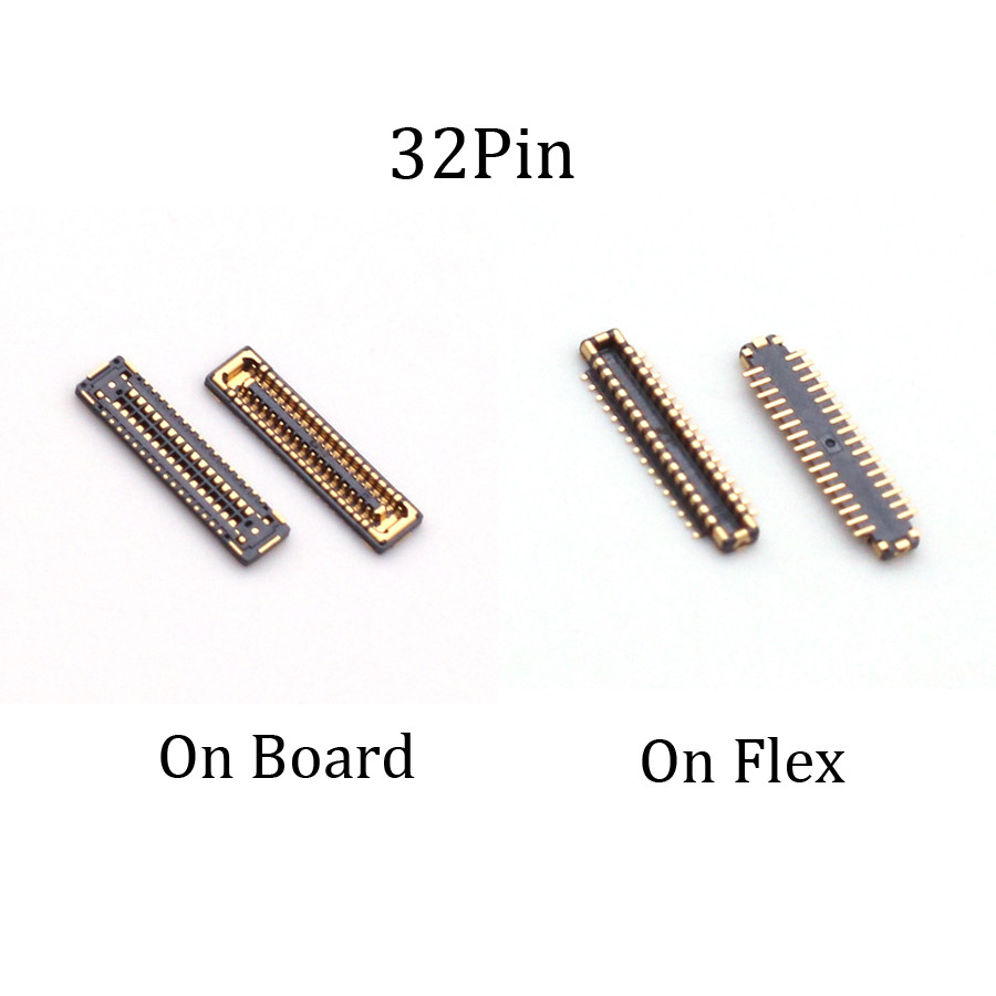 2-5pcs 32pin LCD Display Screen Flex FPC Connector On Motherboard For HUAWEI Y7P 2020/P40 Lite/P20 L
