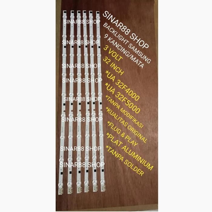 Terlaris BACKLIGHT SAMSUNG 32 INC INCH LAMPU BL 9 KANCING MATA 3VOLT LED TV SALE