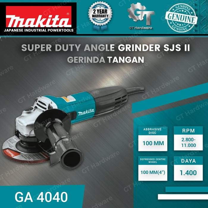 Makita GA4040 GA 4040 Mesin Gerinda Tangan 4 Angle Grinder