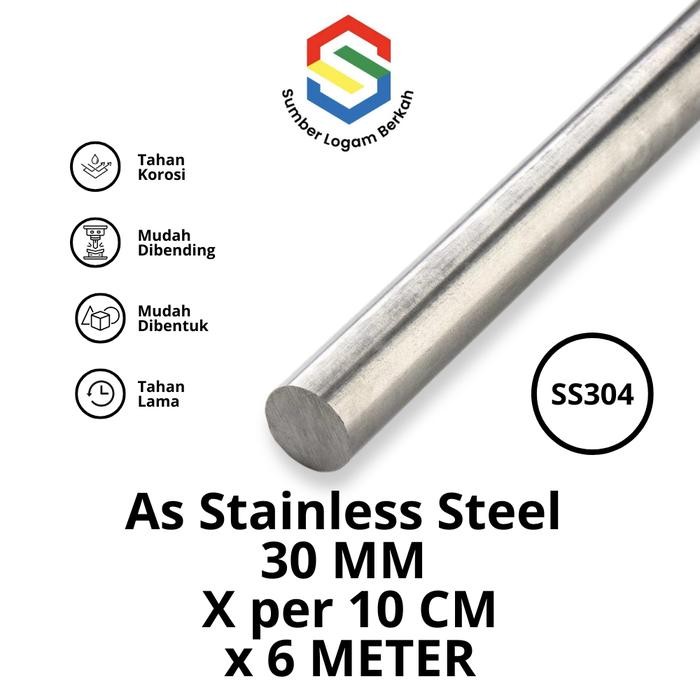 as 30 mm stainless steel 304