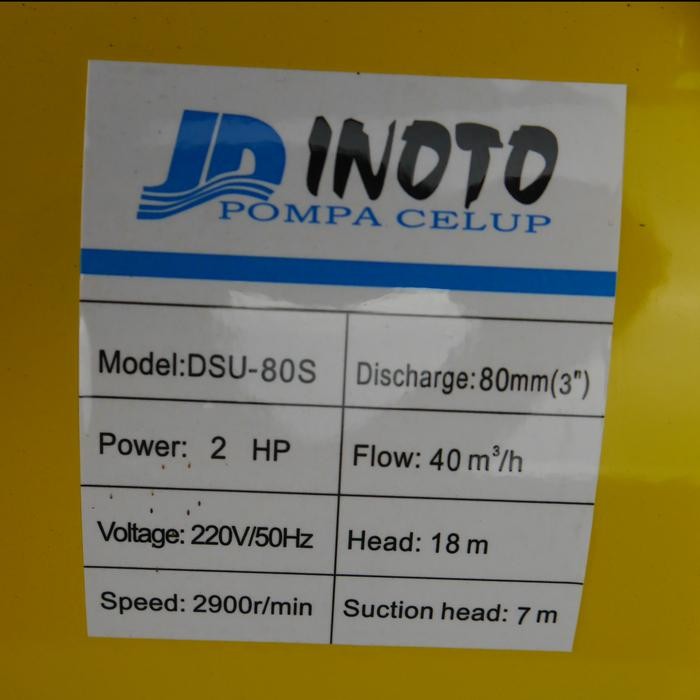Inoto Dsu 80 S / 2 Hp Pompa Air Sawah
