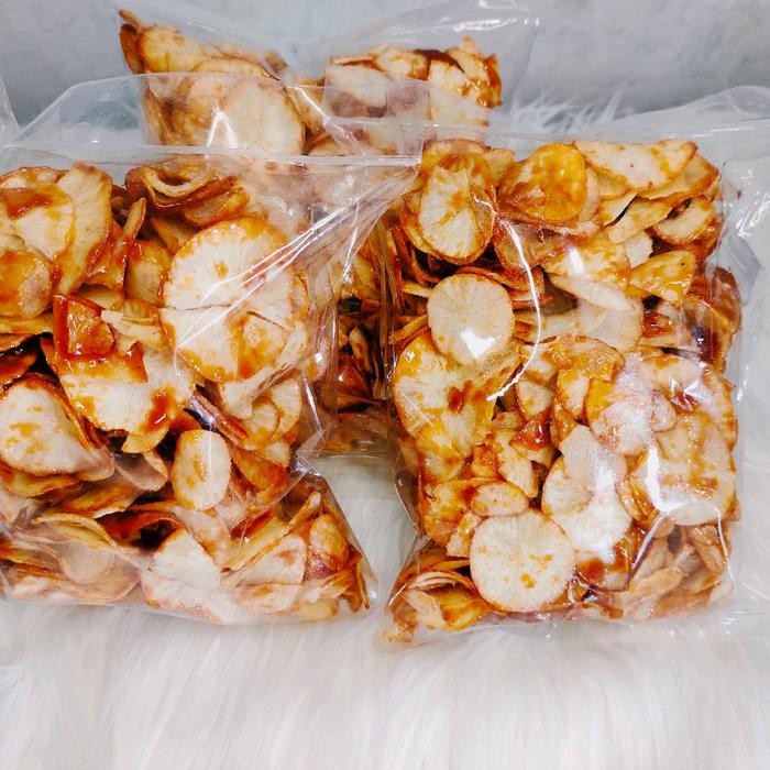 

Sedia Keripik singkong bumbu rujak pedas,manis, renyah dan gurih. Ce enak.