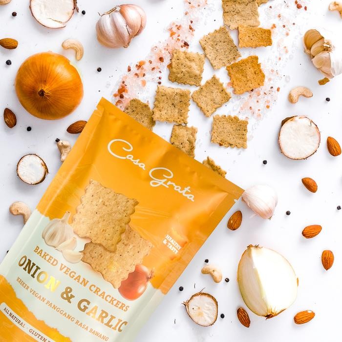

Sedia Casa Grata - Onion & Garlic - Gluten Free and Vegan Crackers - Casa Grata