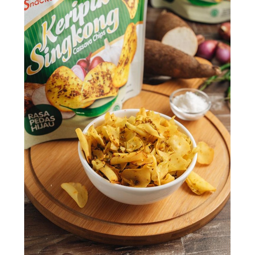 

Sedia New Packaging - Keripik Singkong Pedas Hijau