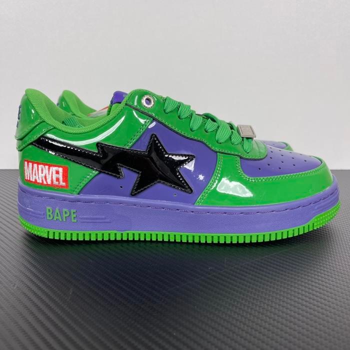 Bape A Bathing Ape Bapesta Marvel Studios Purple Green GK
