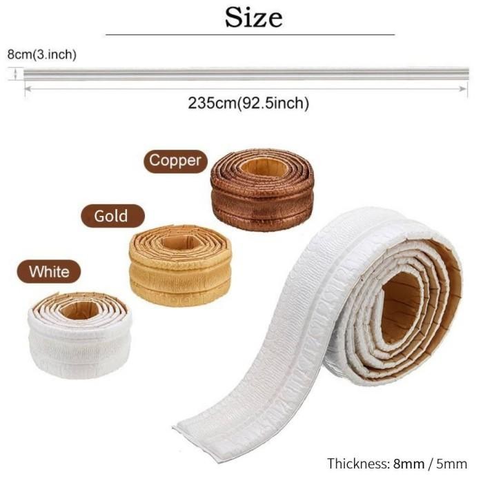 (Allthebest) Wallpaper Dinding List Profil Foam 3d Border Frame Bingkai Dekorasi