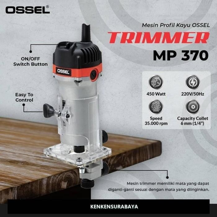(Allthebest) Mesin Trimmer Mesin Profil Kayu Mesin Router Kayu MP 370 Ossel