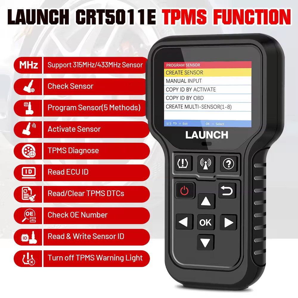 LIMITED LAUNCH X431 CRT5011E TPMS Tire Pressure Diagnostic Tool 315MHz 433MHz Sensor Activation Prog