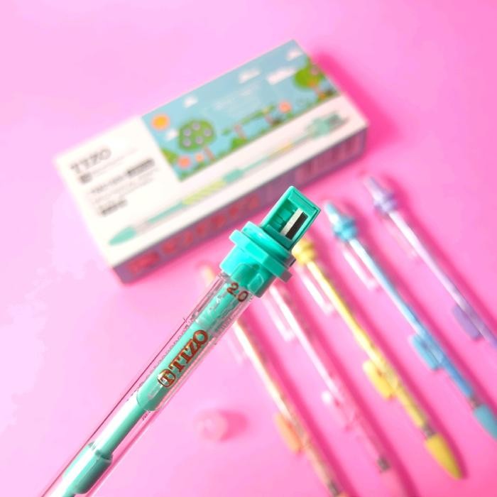 

[REAL PICT] 1 Pack Pensil Mekanik Plus Rautan Tizo TM01800 isi 12pcs Stationery Tulis