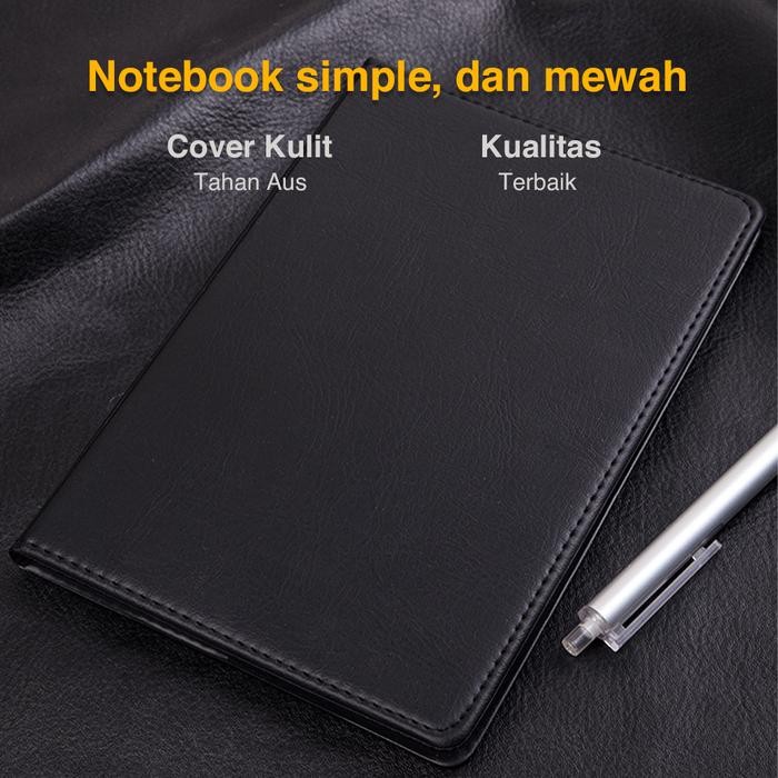

Deli Business Notebook Leather Cover 25K Buku Catatan Bahan Kulit 7911