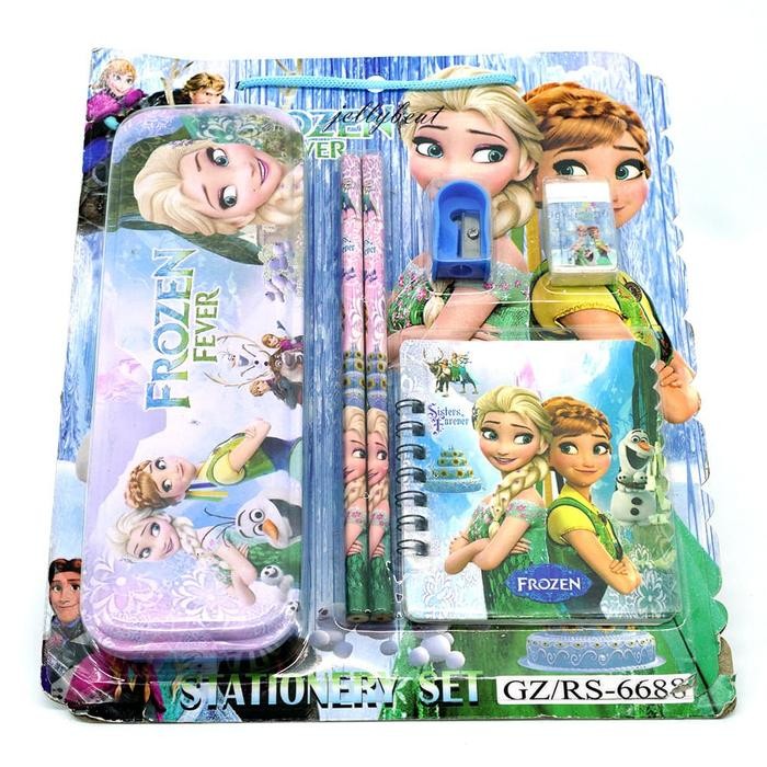 

Stationery set / paket alat tulis 6 in 1 disney frozen