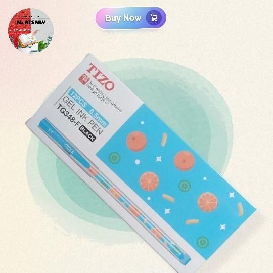 

balpoint Kalam pulpen pena tizo tg348-f gel hitam 1 pak isi 12pcs