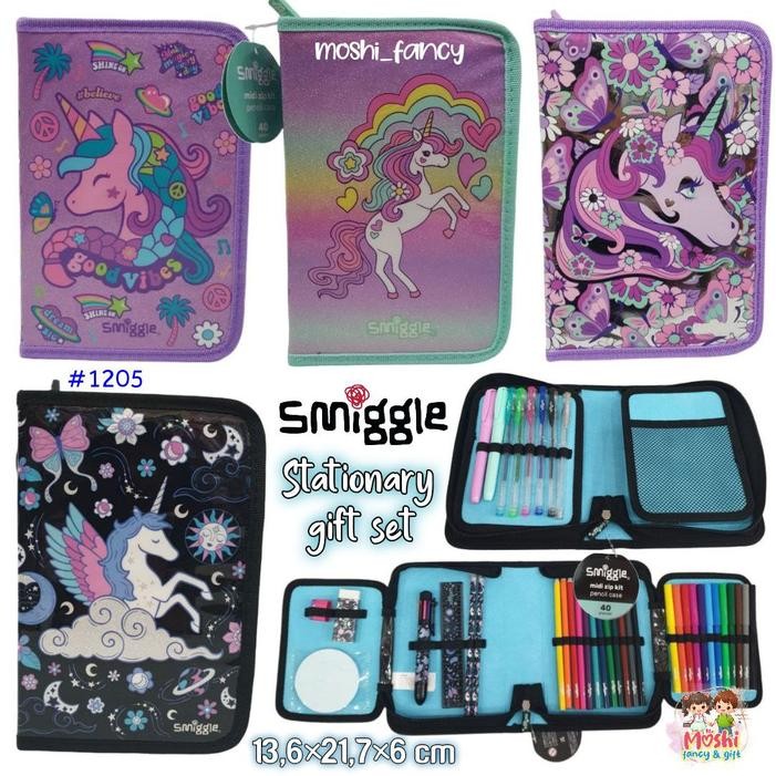 

Smiggle Midi Zip Kit Stationary Gift Set Motif Unicorn / Pencil Case Set Smiggle Unicorn / Set Alat