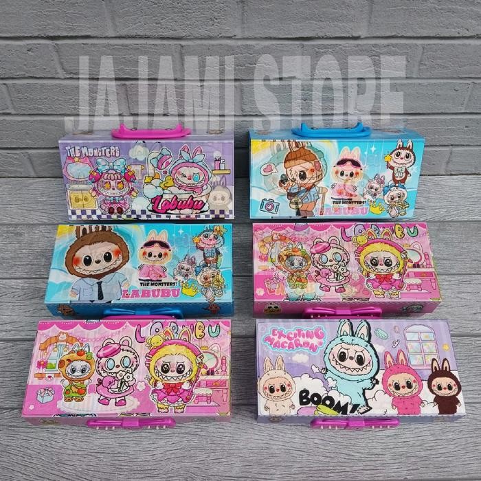 

Labubu Kode/ 3 tingkat Karakter Labubu/ anak Viral Perlengkapan Sekolah Stationery Alat Tulis Pensil
