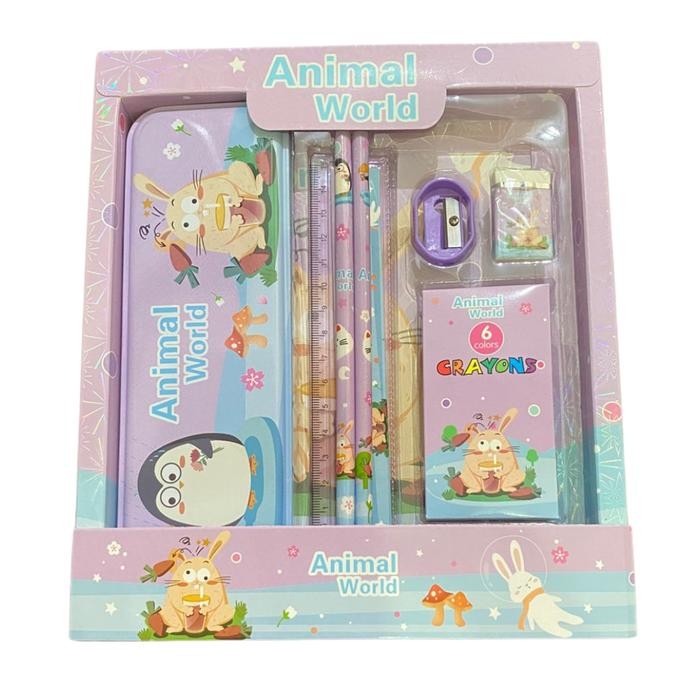 

Stationery Set Alat Tulis Paket Pensil Set Character 6 in 1 Komplit