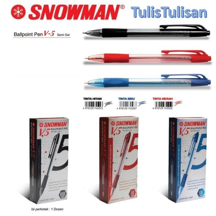 

Pena Pulpen Ballpoint v5 Fine Point 0.7mm Semi-Gel