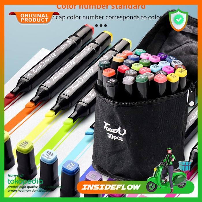 

Spidol Warna Dual Side Fine Art Brush Marker Pen Art Drawing Set