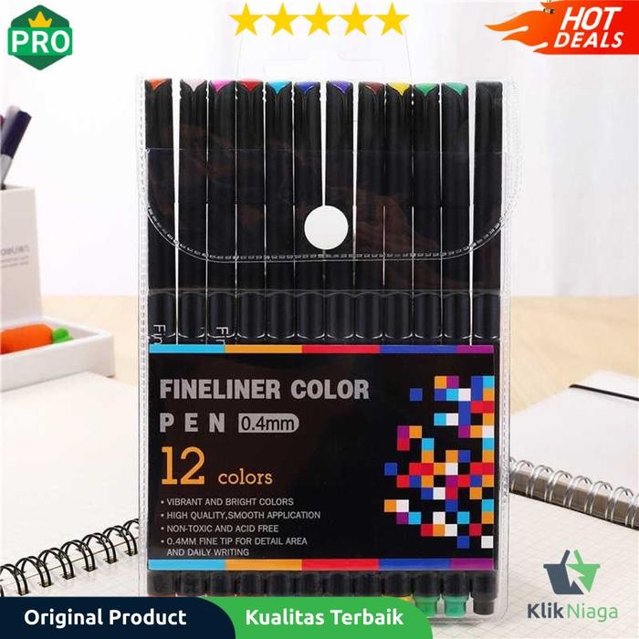 

Pena Warna Drawing Pen Fine Point Art Watercolor 0.4mm - TV4