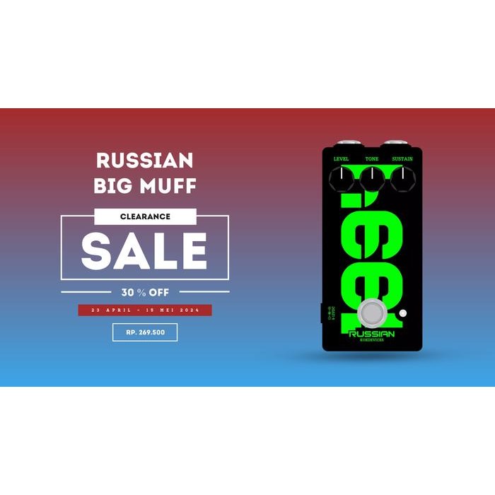 Terlaris Kokdevices Big Muff Green Russian V7C 1994