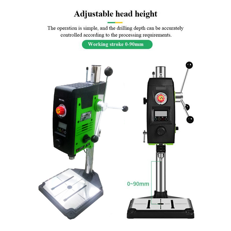 Mesin Bor Duduk Mini Bench Drill Press Chuck LCD Display 800W BG-518801 Universal Murah High Quality