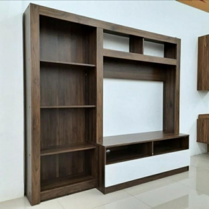 Lemari Tv Informa Porter Cokelat Tua Rak Tv Stand Tv Meja Tv Bupet Tv