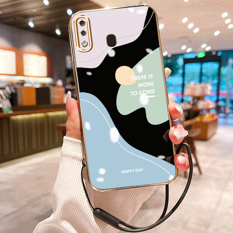 Casing Hp Untuk Samsung Galaxy A20 A30 M10s A20s A21s Case Casing tas wajah tersenyum Kesing HP Cesi