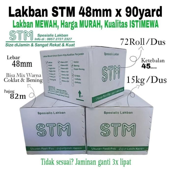 

Produk Viral Lakban Stm Coklat/Bening 48Mm X 90Yard (82 Meter) - Per Dus Isi 72 Rol Cod